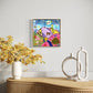 Moonlight Mountains original painting displayed in a styled room