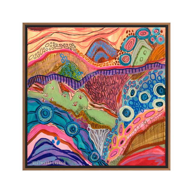 Mountains at Dawn original acrylic painting by Aléjandro Lauren