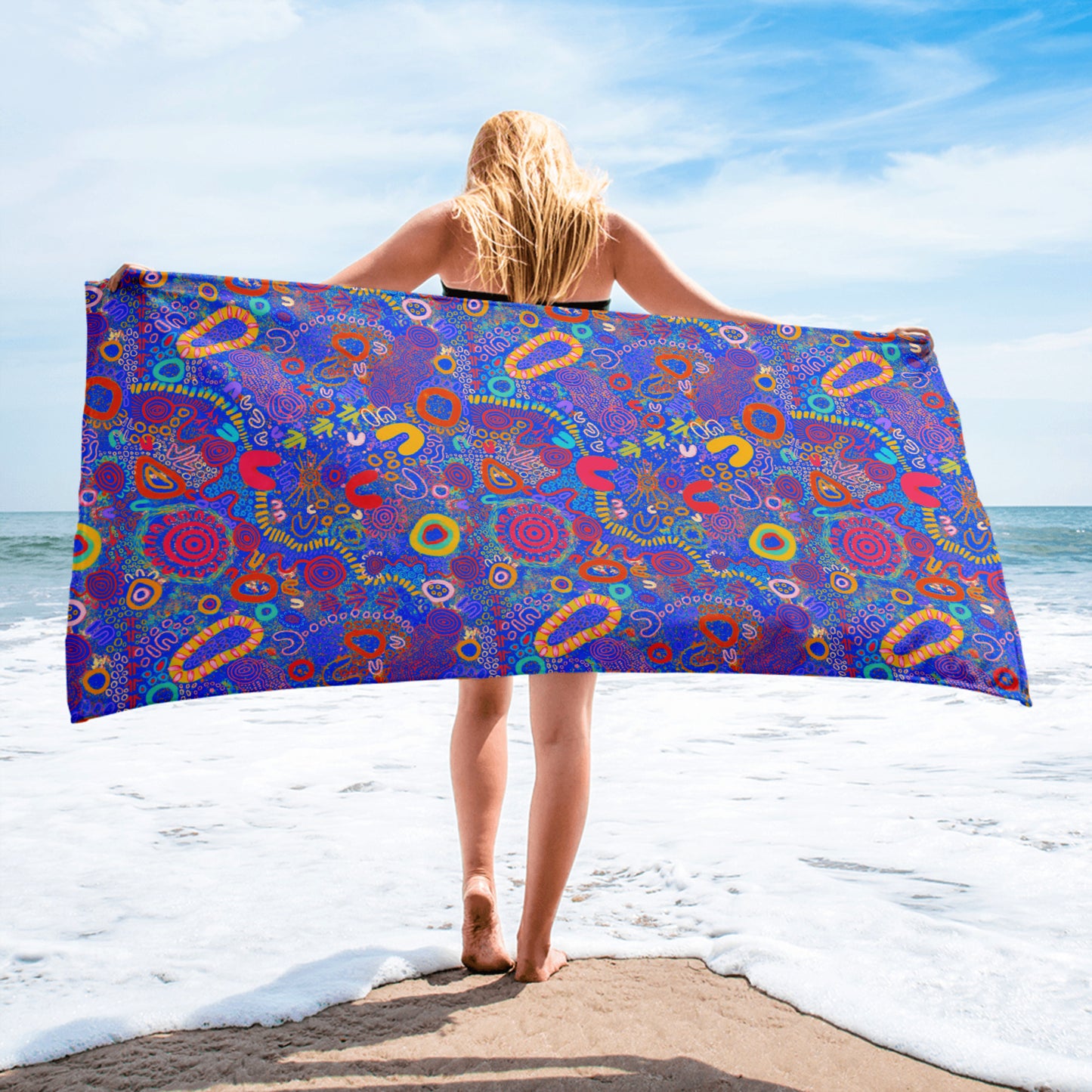 Aboriginal Art | Underwater City | Towel