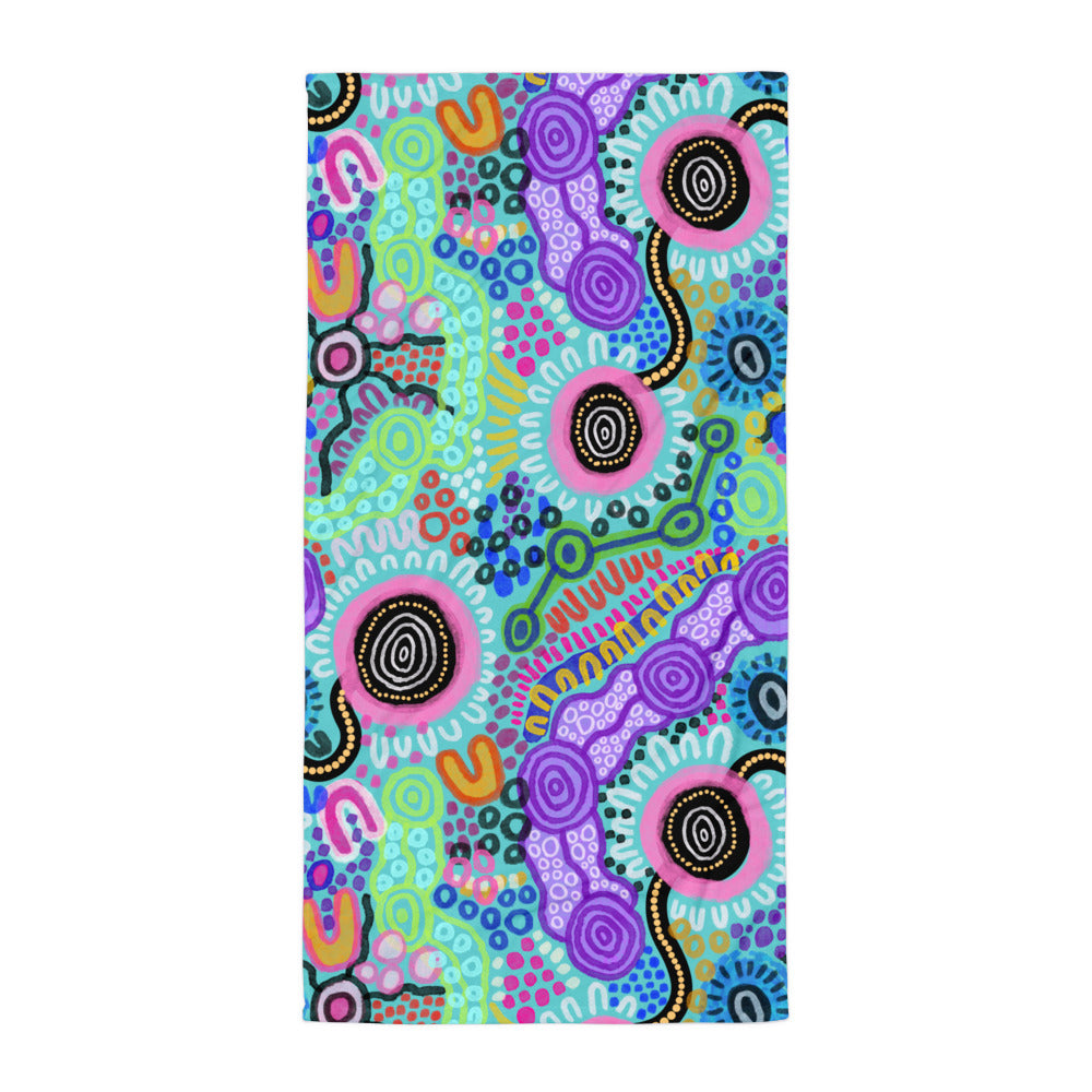 Aboriginal Art | Technicolour Dreaming | Towel