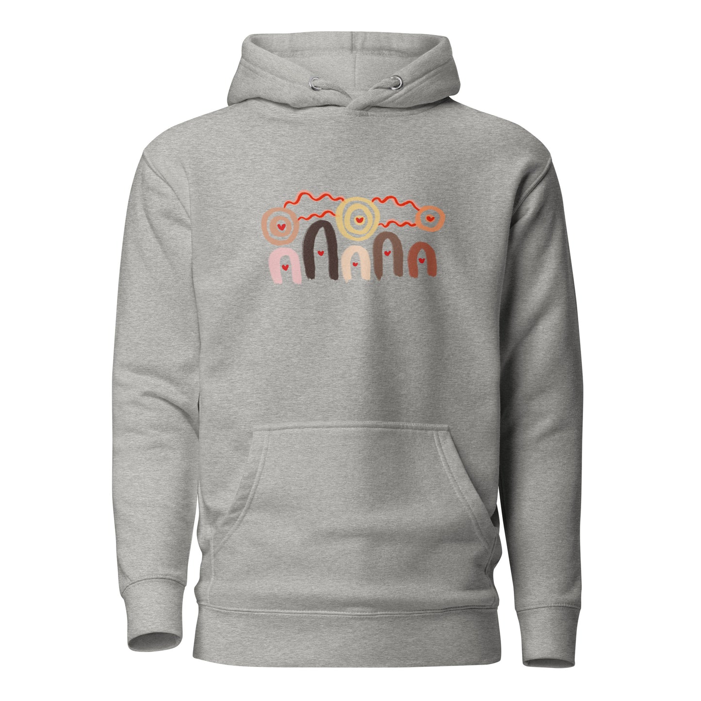 Aboriginal Art | All Black Beauties | Unisex Cotton Pullover Hoodie