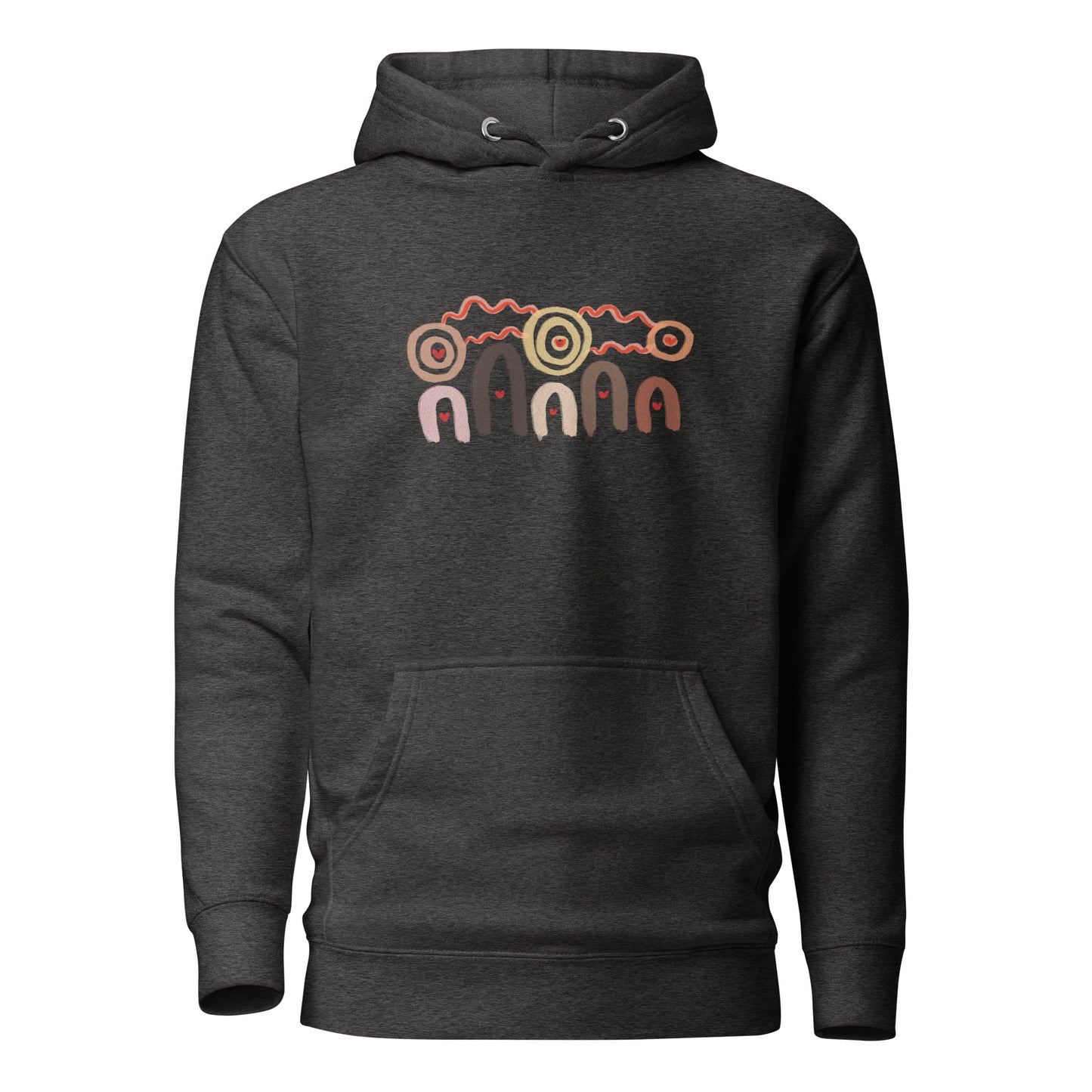 Aboriginal Art | All Black Beauties | Unisex Cotton Pullover Hoodie