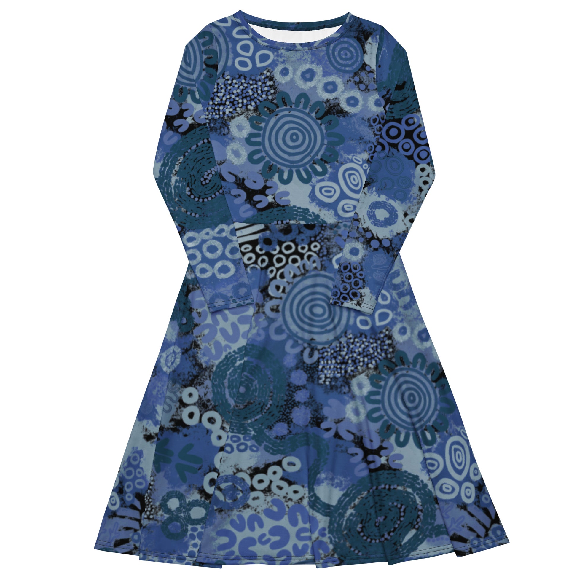 aboriginal design dresses Aboriginal Art Midi Dress Summer Formal Night - ME