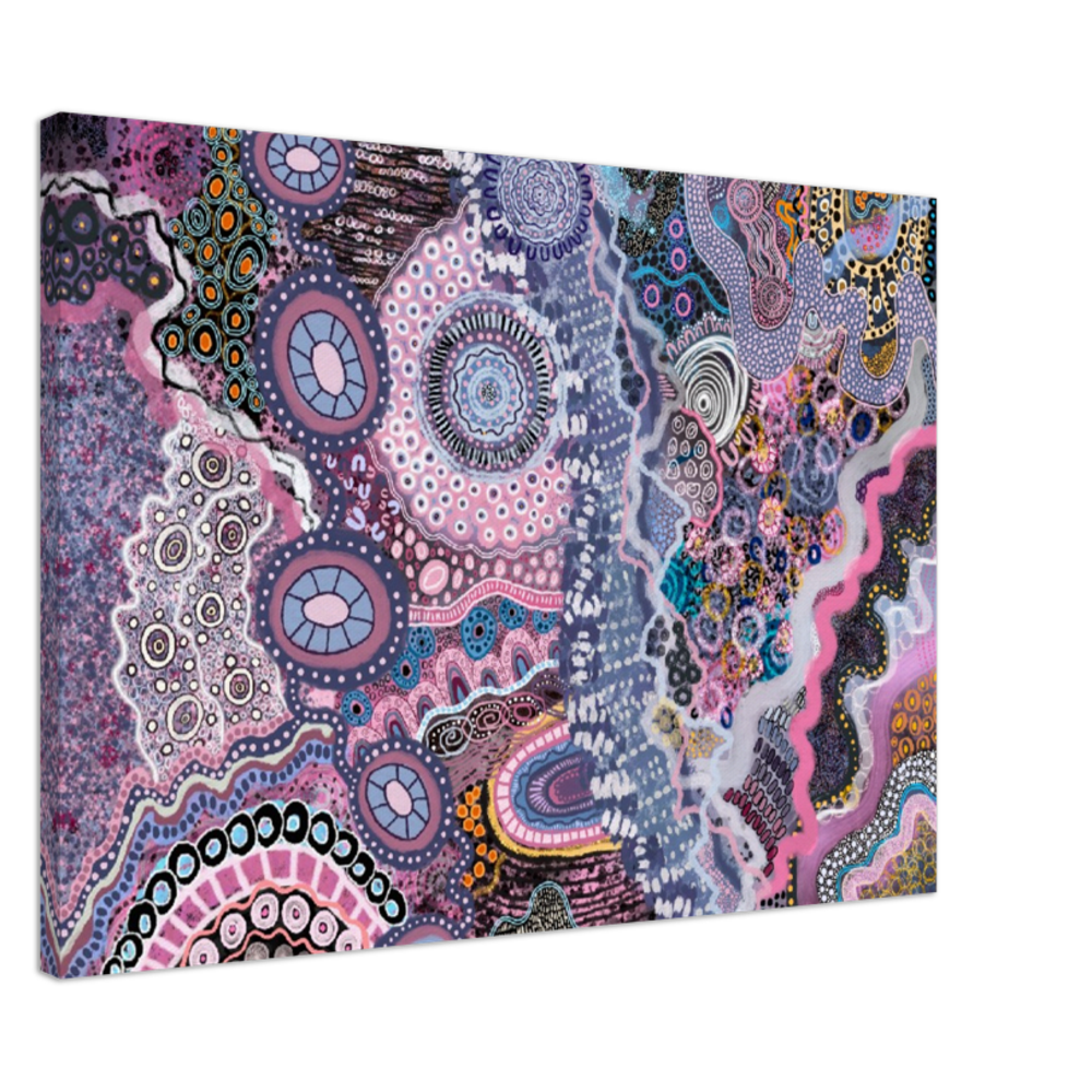 Aboriginal Art | Fairy Floss Skies | Print to Canvas | Limited Release