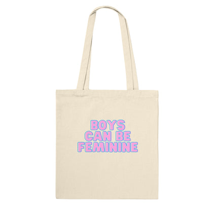 LGBTQIA+ Art | Boys Can Be Feminine | Eco Classic Tote Bag