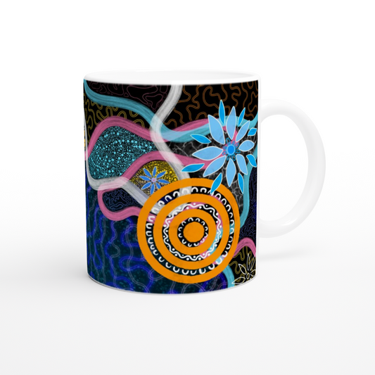 Aboriginal Art | River Meets Land | Ceramic 11oz Mug